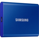 SAMSUNG Portable SSD T7 2000 GB Azul, Unidad de estado sólido azul, 2000 GB, USB Tipo C, 3.2 Gen 2 (3.1 Gen 2), 1050 MB/s, Protección mediante contraseña, Azul