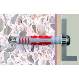 fischer Dübel DuoSeal 8x48 S PH TX A2, Pasador gris claro/Rojo