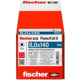 fischer Tornillo para madera PowerFull II 8,0x140 cabeza avellanada TX VG 