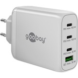 goobay Cargador rápido USB-C PD multipuerto 100 vatios blanco