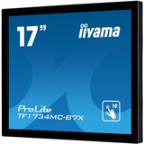 iiyama TF1734MC-B7X pantalla para PC 43,2 cm (17") 1280 x 1024 Pixeles SXGA LED Pantalla táctil Negro, Monitor LED negro, 43,2 cm (17"), 1280 x 1024 Pixeles, SXGA, LED, 5 ms, Negro