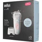 Braun Silk-épil 5 5-030 28 pinzas Rosa, Blanco, Depiladora blanco/Rosa, Rosa, Blanco, 28 pinzas, MicroGrip, 0,5 mm, Batería, Batería integrada