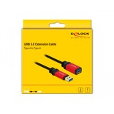 DeLOCK 82755, Cable alargador negro/Rojo