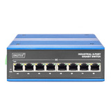Digitus 8 Puertos Gigabit Ethernet, Interruptor/Conmutador azul