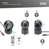 Digitus Escáner de código de barras USB de escritorio 1D 2D negro