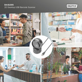 Digitus Escáner de código de barras USB de escritorio 1D 2D negro