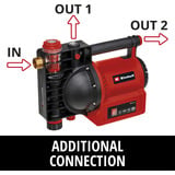 EINHELL GE-GP 1145 ECO 1100 W 4,8 bar 4500 l/h, Bomba rojo/Negro, 1100 W, Corriente alterna, 4,8 bar, 4500 l/h, Negro, Rojo