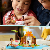 LEGO Disney Princess Cabaña y barco de Vaiana, Juegos de construcción 