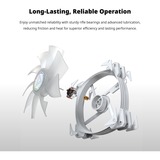 Montech HP140 ARGB PWM 140x140x25, Ventilador blanco