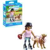 PLAYMOBIL My Life Inlinerin con Retriever, Juegos de construcción 