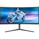 Philips Evnia 6000 34M2C6500/00 pantalla para PC 86,4 cm (34") 3440 x 1440 Pixeles Wide Quad HD QD-OLED Gris, Monitor de gaming antracita, 86,4 cm (34"), 3440 x 1440 Pixeles, Wide Quad HD, QD-OLED, 0,03 ms, Gris
