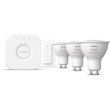 Philips Hue White & Color Ambiance Set de inicio: 3 focos inteligentes GU10 + regulador, Lámpara LED 