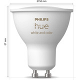 Philips Hue White & Color Ambiance Set de inicio: 3 focos inteligentes GU10 + regulador, Lámpara LED 