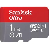 SanDisk Ultra 1 TB microSDXC, Tarjeta de memoria gris/Rojo