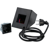 Shelly Adaptador de enchufe para soporte negro