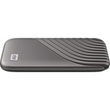 WD My Passport 1000 GB Gris, Unidad de estado sólido gris, 1000 GB, USB Tipo C, 3.2 Gen 2 (3.1 Gen 2), 1050 MB/s, Protección mediante contraseña, Gris