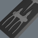 Wera Inserto de espuma para juego de alicates KNIPEX VDE 1, vacío, Depósito negro/Gris