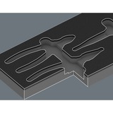 Wera Inserto de espuma para juego de alicates KNIPEX VDE 1, vacío, Depósito negro/Gris