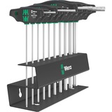 Wera Set 454/10 HF Imperial 2 destornilladores con mango transversal + soporte, 10 piezas negro/Verde