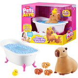 ZURU Pets Alive - Mommy Capybara and Baby Surprise, Muñecos Pets Alive Mommy Cappy & Baby Surprise, Capibara de juguete, 3 año(s), Interactivo, Sonoro