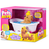 ZURU Pets Alive - Mommy Capybara and Baby Surprise, Muñecos Pets Alive Mommy Cappy & Baby Surprise, Capibara de juguete, 3 año(s), Interactivo, Sonoro