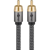 goobay 65296, Cable negro/Plateado