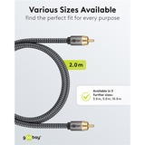 goobay Cable Mono Cinch Plus negro/Plateado