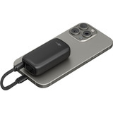 goobay Powerbank 5.000 mAh, cable USB-C integrado 13 cm, 20 vatios, Banco de potencia negro