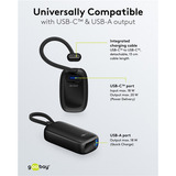 goobay Powerbank 5.000 mAh, cable USB-C integrado 13 cm, 20 vatios, Banco de potencia negro