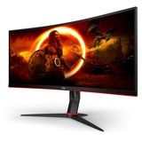 AOC CU34G2XE/BK, Monitor de gaming negro (mate)/Rojo