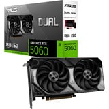 ASUS Dual -RTX5060-8G NVIDIA GeForce RTX 5060 8 GB GDDR7, Tarjeta gráfica GeForce RTX 5060, 8 GB, GDDR7, 128 bit, 7680 x 4320 Pixeles, PCI Express 5.0