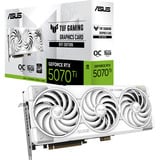 ASUS TUF Gaming TUF-RTX5070TI-O16G-BTF-WHITE NVIDIA GeForce RTX 5070 Ti 16 GB GDDR7, Tarjeta gráfica GeForce RTX 5070 Ti, 16 GB, GDDR7, 256 bit, 7680 x 4320 Pixeles, PCI Express 5.0