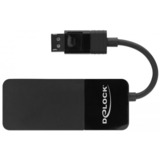 DeLOCK 87770 divisor de video DisplayPort 3x HDMI, Display Port Splitter  negro, DisplayPort, 3x HDMI, 3840 x 2160 Pixeles, Negro, De plástico, 1.4/2.2