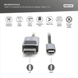 Digitus Cable adaptador USB4 Gen 2x2 USB-C > DisplayPort negro/Gris