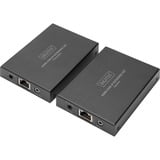 Digitus Set extensor HDMI KVM IP, 150 metros, Alargador de HDMI negro