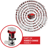 EINHELL Fresadora de bordes profesional a batería TP-ET 18 Li BL - Solo, 18 Voltios 