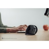 Evoluent Evoluent D Small Wireless ratón Oficina mano derecha RF inalámbrico Laser 3200 DPI negro/Plateado, mano derecha, Diseño vertical, Laser, RF inalámbrico, 3200 DPI, Negro