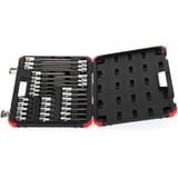 GEDORE Juego de puntas de destornillador y llave de vaso rojo, 1/2", Llave de tubo negro/Rojo