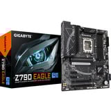 GIGABYTE Z790 EAGLE Placa base - Soporta CPUs Intel Core de 14ª generación, VRM de 12+1+1 fases, hasta 7600MHz DDR5 (OC), 3xPCIe 4.0 M.2, 2,5GbE LAN, USB 3.2 Gen 2 negro/Gris, VRM de 12+1+1 fases, hasta 7600MHz DDR5 (OC), 3xPCIe 4.0 M.2, 2,5GbE LAN, USB 3.2 Gen 2, Intel, LGA 1700, Intel® Celeron®, Intel Core i3 12th Gen, Intel Core i3 13th Gen, Intel Core i3 14th Gen, Intel..., LGA 1700, DDR5-SDRAM, 256 GB