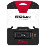 Kingston FURY FURY Renegade M.2 1000 GB PCI Express 4.0 3D TLC NVMe, Unidad de estado sólido negro, 1000 GB, M.2, 7300 MB/s