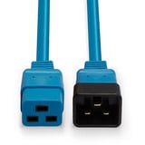 Lindy 30122 cable de transmisión Azul 3 m C19 acoplador C20 acoplador, Cable alargador azul, 3 m, C19 acoplador, C20 acoplador, 250 V, 16 A