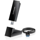 Netgear Nighthawk AXE3000 WLAN 1200 Mbit/s, Adaptador Wi-Fi Inalámbrico, USB, WLAN, Wi-Fi 6E (802.11ax), 1200 Mbit/s, Negro