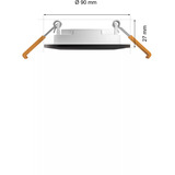 Philips Hue Hue White & Color Ambiance Lámpara empotrada delgada 90 mm, Luz de LED negro