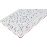 Raspberry Pi Foundation RB-Tasta01W, Teclado blanco/Rojo