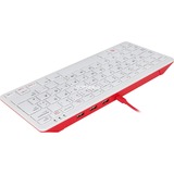 Raspberry Pi Foundation RB-Tasta01W, Teclado blanco/Rojo