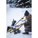 Stanley Sopladora de nieve a batería (SCSNP460R2-QW), 36 Voltios (2x18V), Soplador de nieve negro/Amarillo