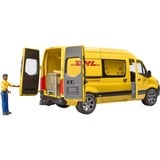 bruder MB Sprinter DHL con conductor, Automóvil de construcción amarillo