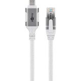 goobay Cable Ethernet USB-C 3.2 Gen2 conector > conector RJ-45, Adaptador de red blanco