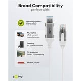goobay Cable adaptador Ethernet USB-A 3.2 Gen1 > RJ-45, Slim blanco