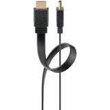 goobay Cable plano HDMI 2.1 de alta velocidad con Ethernet 8K / 60 Hz negro